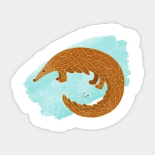 Pangolin Art - Save Pangolin Sticker